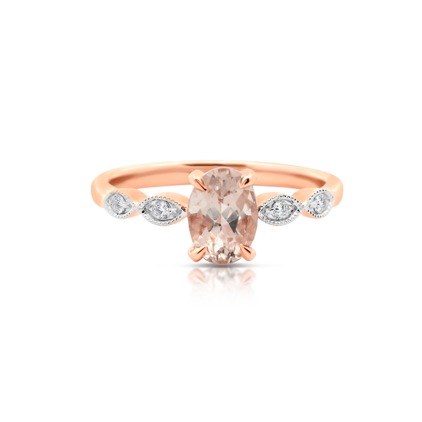 Morganite and Diamond Ring