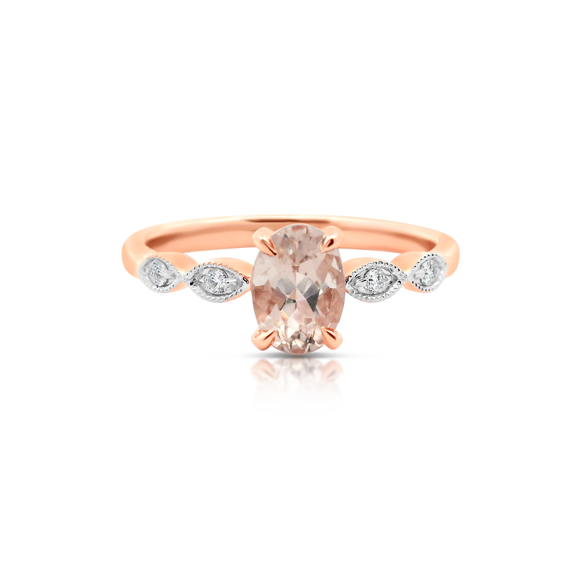 Morganite and Diamond Ring