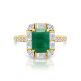 Emerald and Diamond Ring