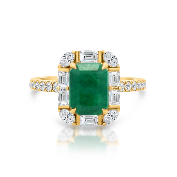 Emerald and Diamond Ring