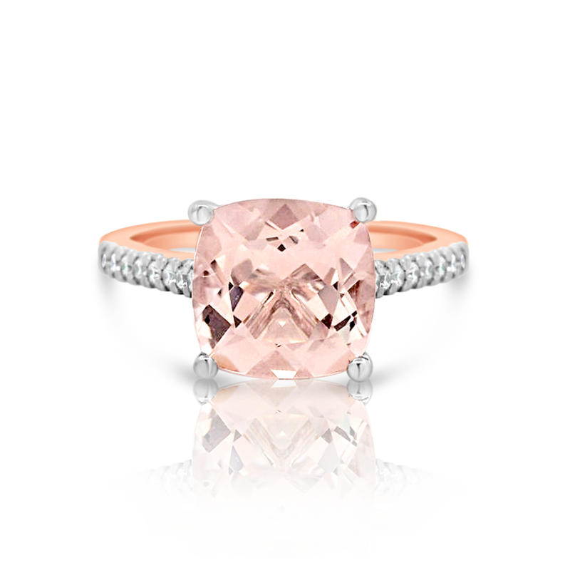 Morganite and Diamond Ring