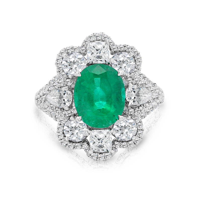 Emerald and Diamond Ring