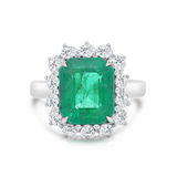 Emerald and Diamond Ring