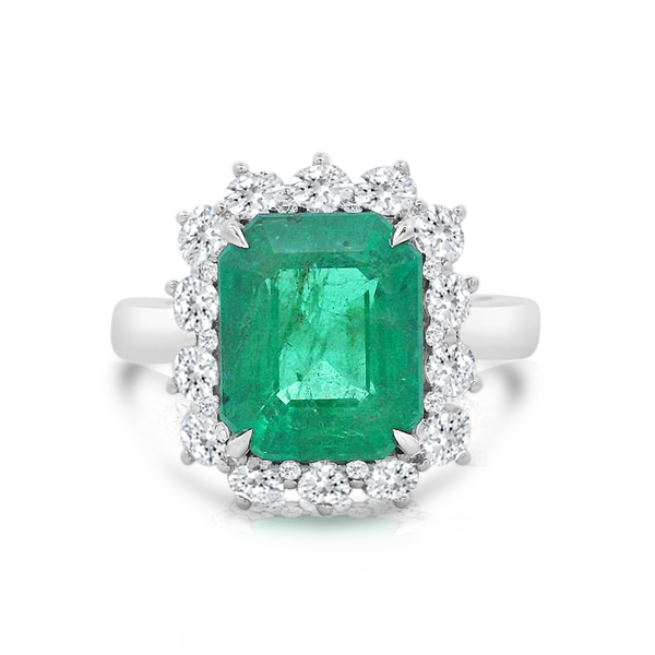 Emerald and Diamond Ring