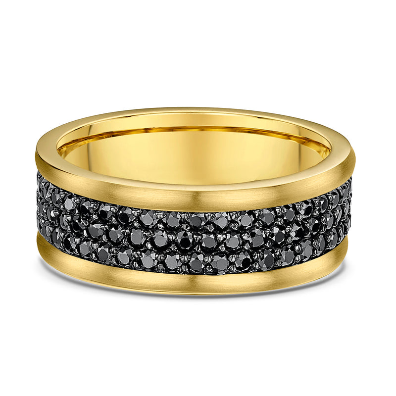 Yellow Gold & Black Diamonds - Men’s Ring