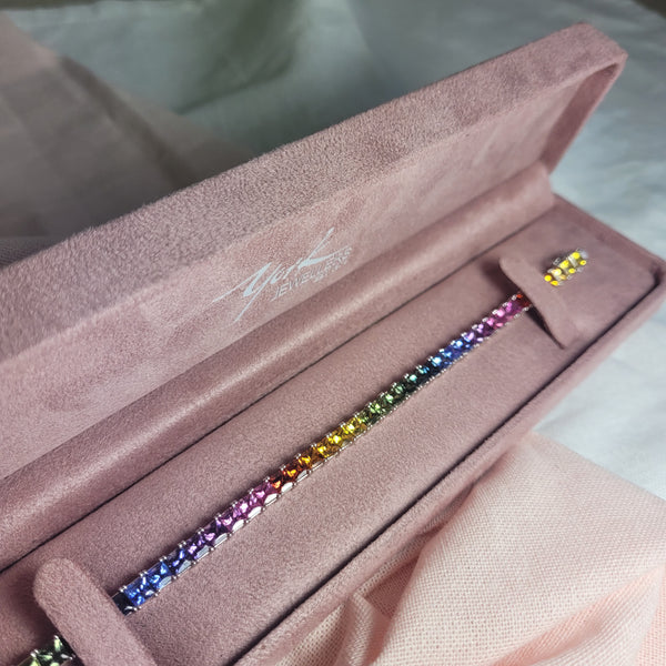 Rainbow Sapphire Tennis Bracelet