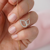 Joined Pear Shape Diamond Pendant