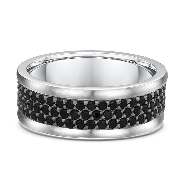 White Gold & Black Diamonds – Men’s Ring