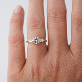 Yellow gold round brilliant cut diamond engagement ring York Jewellers Sydney Thea design.