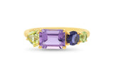 Amethyst, Iolite, Peridot & Lemon Quartz Ring