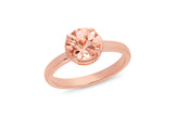 Rose Gold Morganite Dress Ring