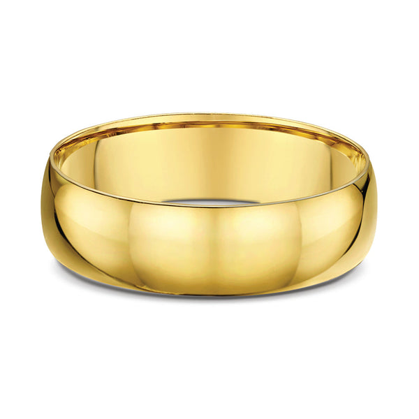 Yellow Classic Mens Wedding Ring