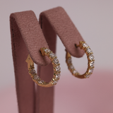 9ct Yellow Gold Lab-Grown Diamond Inside out Huggies