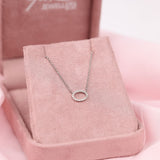 18ct White Gold Oval Pendant with Brilliant Cut Diamonds