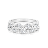 Double Row Bezel Set Diamond Dress Ring