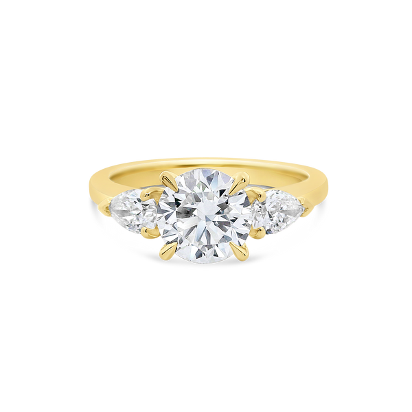 18ct Yellow Gold Trilogy Diamond Ring