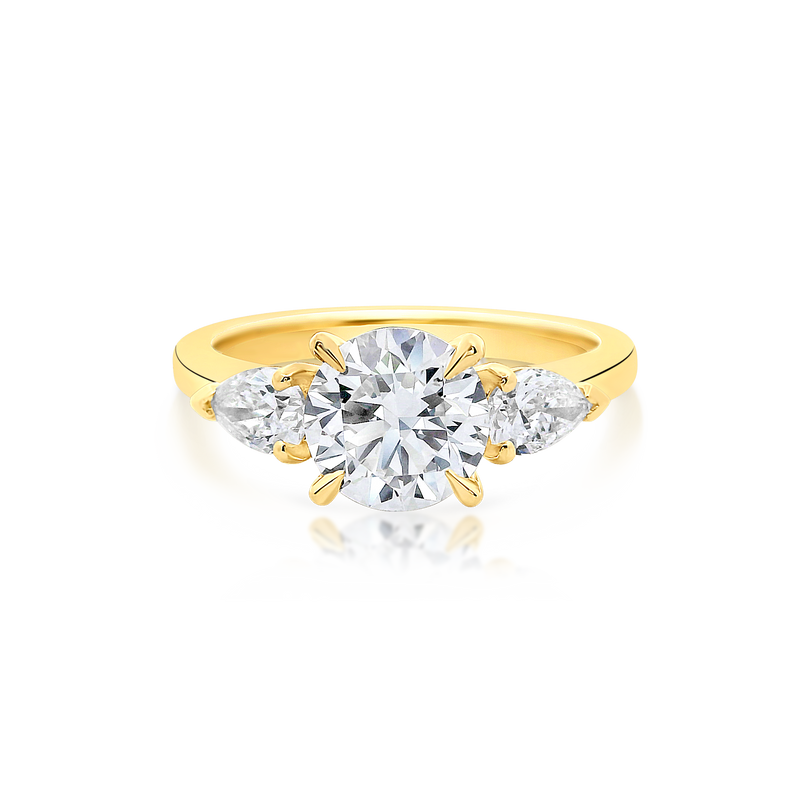 18ct Yellow Gold Trilogy Diamond Ring