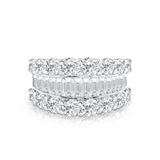 Diamond Three Row Dress Ring