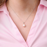 9ct White Drop 10mm Freshwater Pearl Pendant