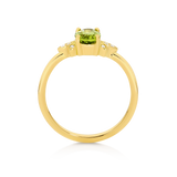 18ct Yellow Gold Peridot & Diamond Ring