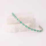 Natural Emerald and Diamond Tennis Bracelet