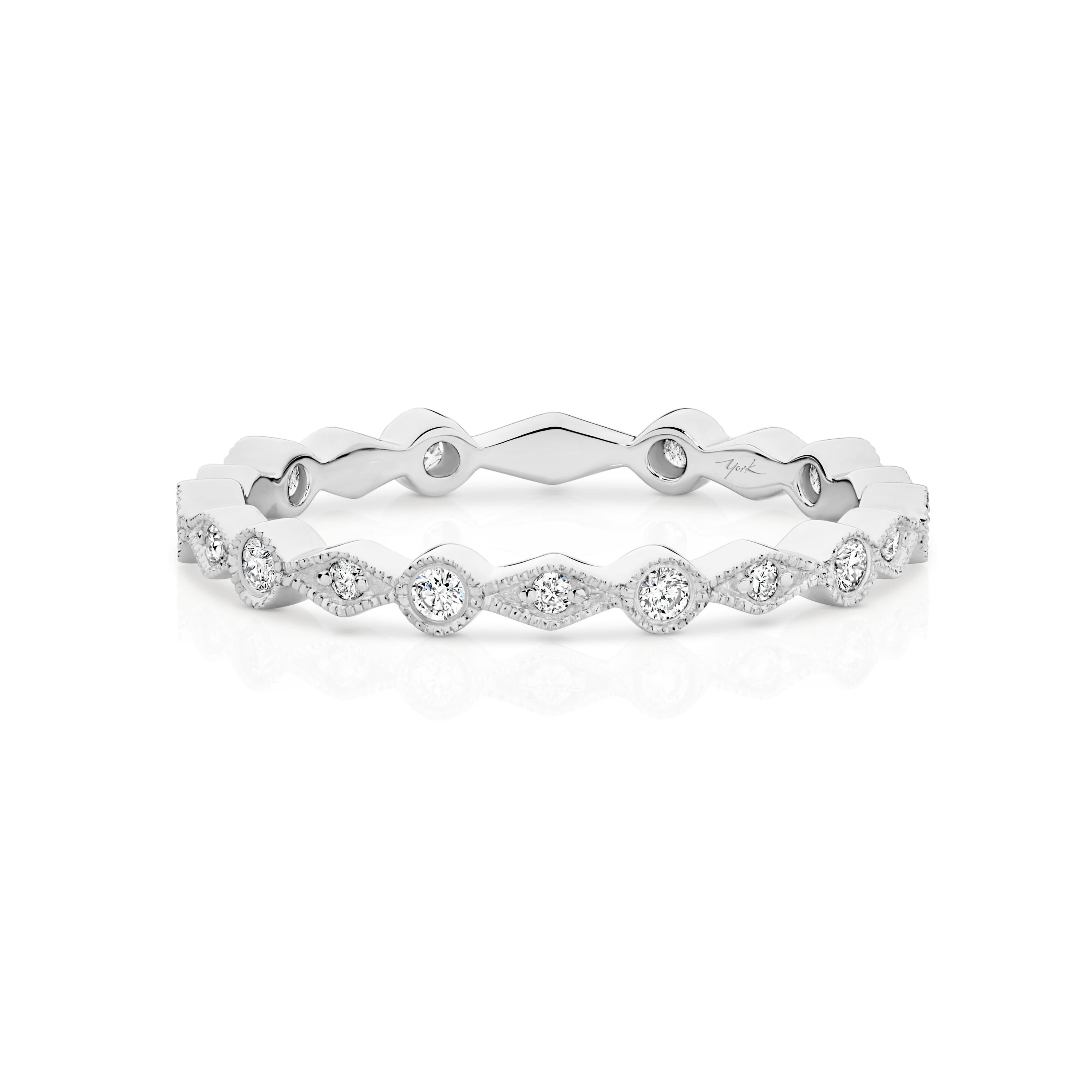 Fancy Shaped Diamond Wedding Ring White Gold York Jewellers AU