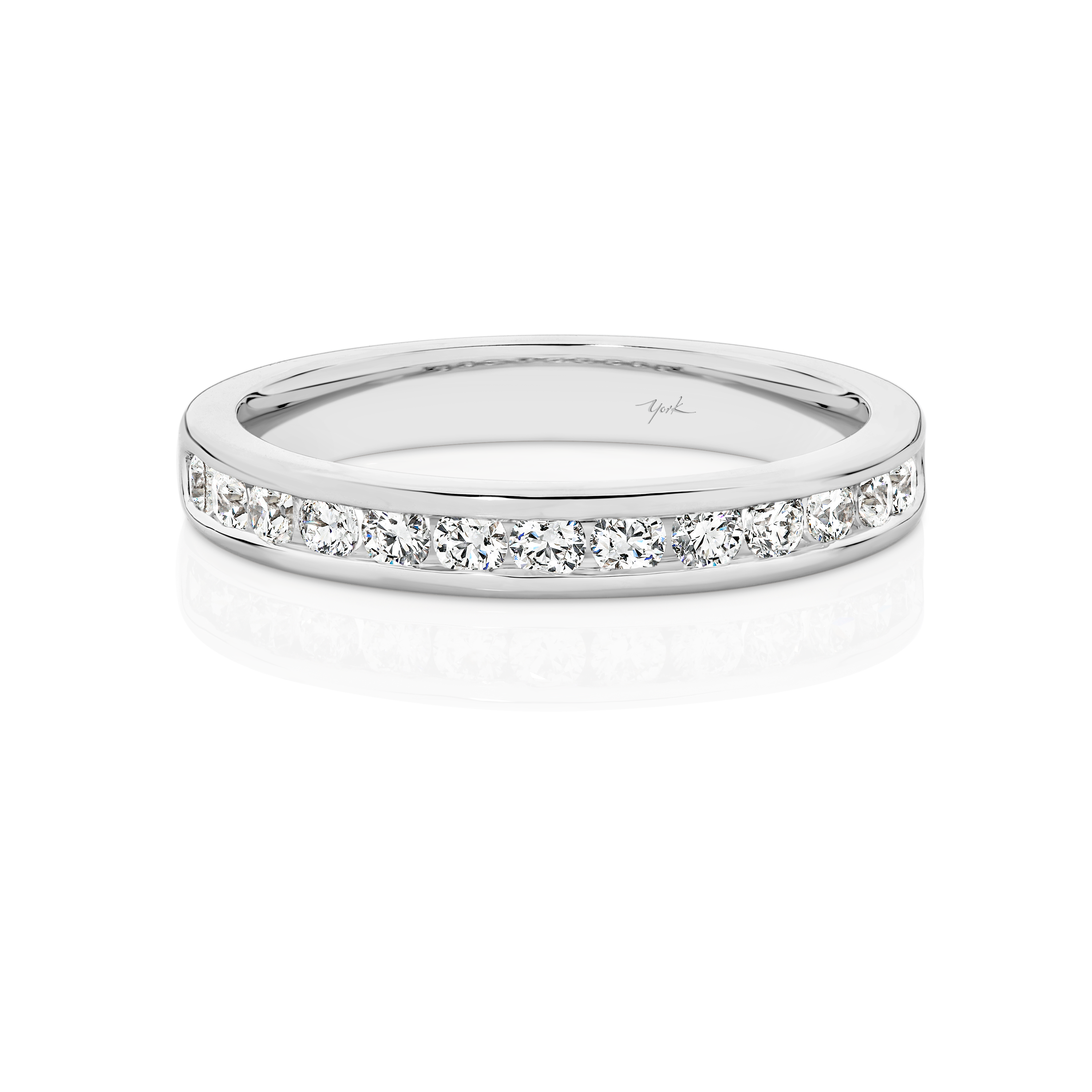 Channel Set White Gold Wedding Ring – York Jewellers AU