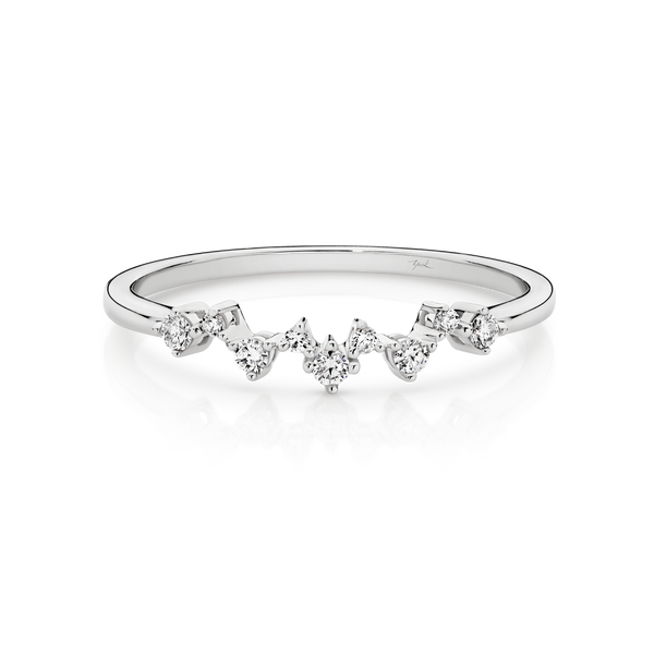 Round Brilliant Cut Organic Claw Set Wedding Ring