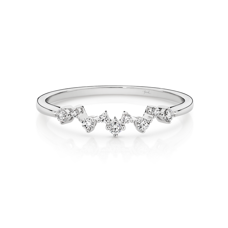 Round Brilliant Cut Organic Claw Set Wedding Ring