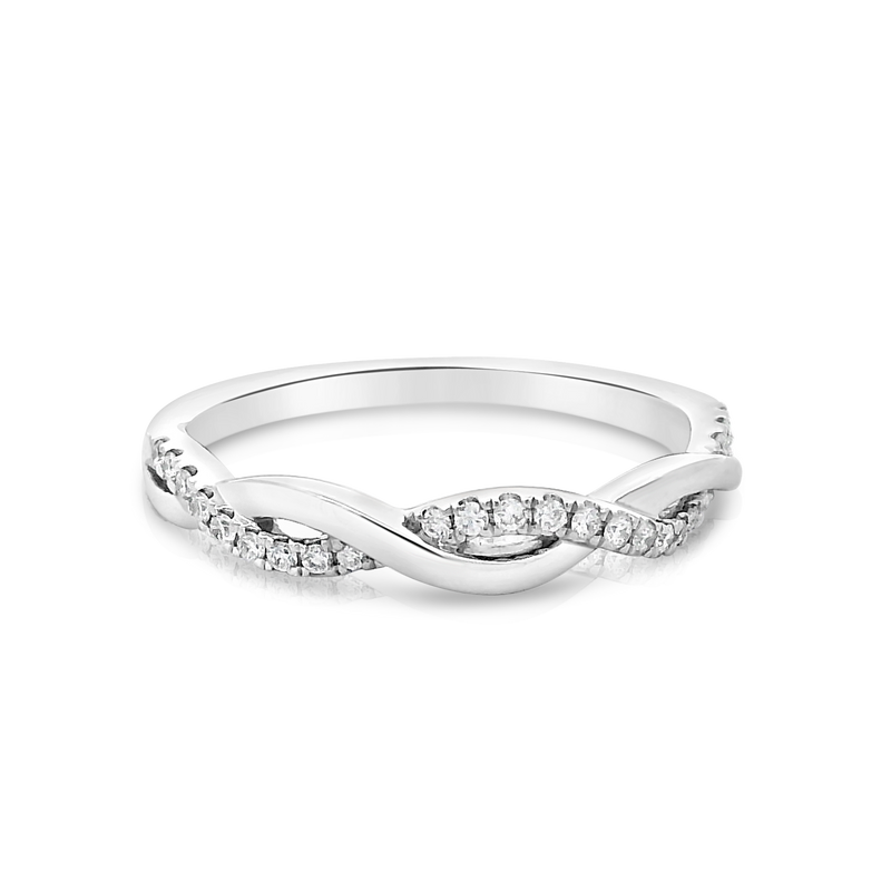 Infinity Twist Diamond Wedding Ring