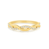 Infinity Twist Diamond Wedding Ring
