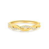 Infinity Twist Diamond Wedding Ring