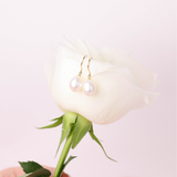 9ct White Drop 9mm Freshwater Pearl Shepherd Hook Earrings