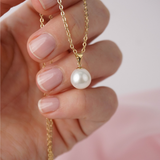 9ct White Freshwater Pearl 7.5-8mm Pendant