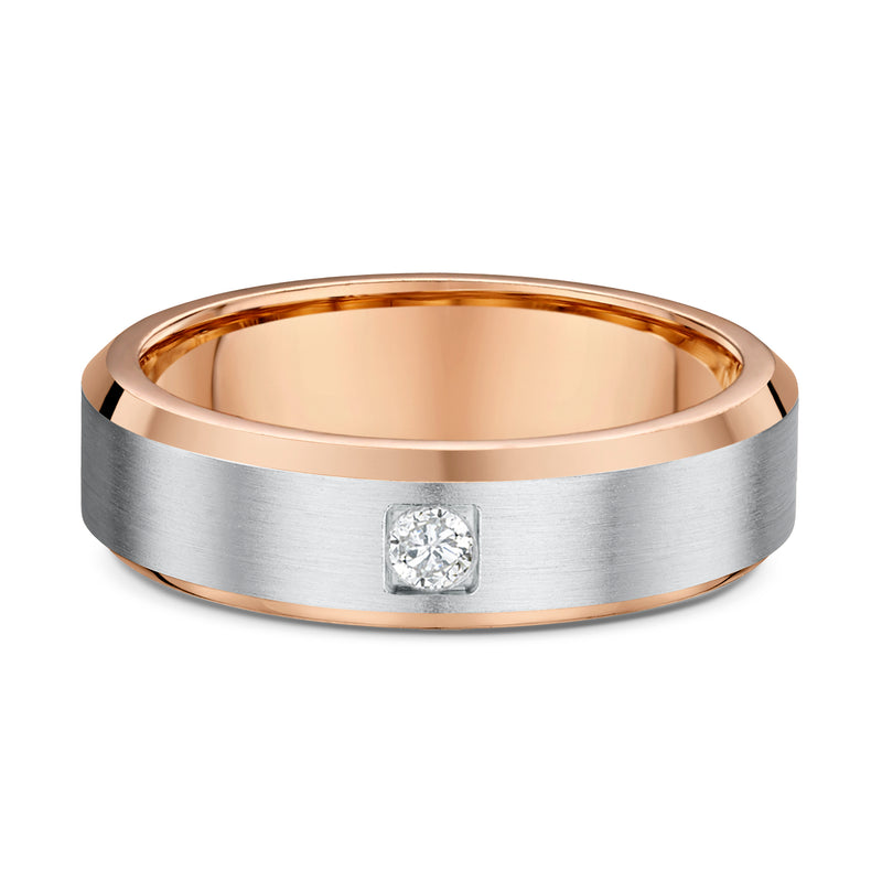 Rose & White Gold – Men’s Diamond Ring