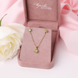 Peridot Pendant and Earring Set
