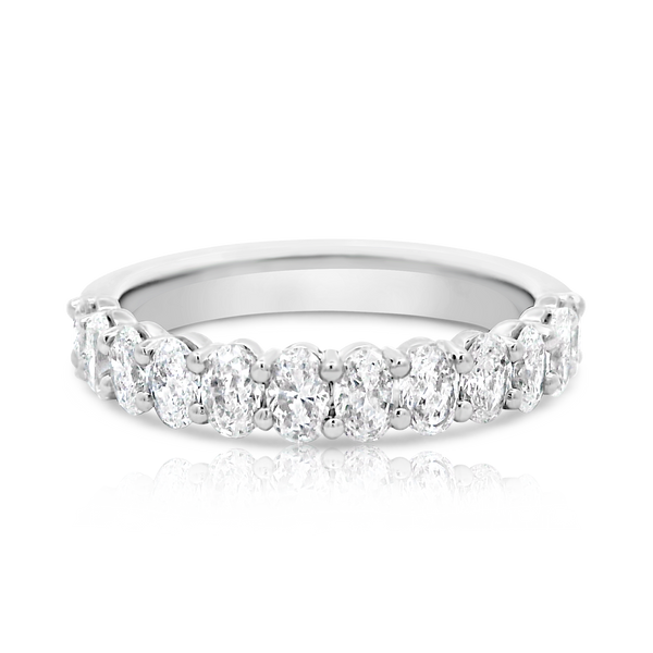 White Gold Oval Diamond Wedding Ring