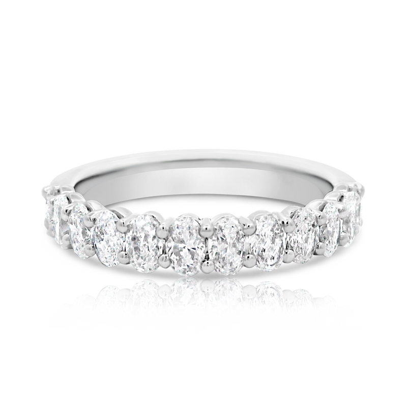 White Gold Oval Diamond Wedding Ring