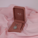 18ct White Gold and Diamond Flower Design Pendant