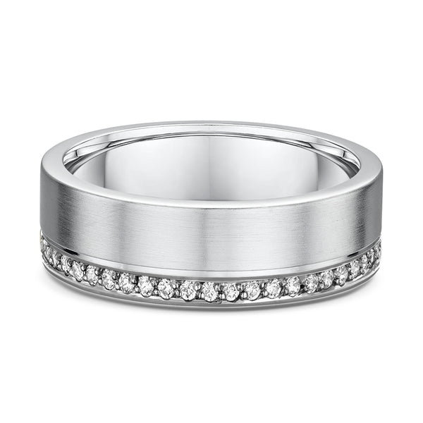 White Gold & White Diamonds – Men’s Ring