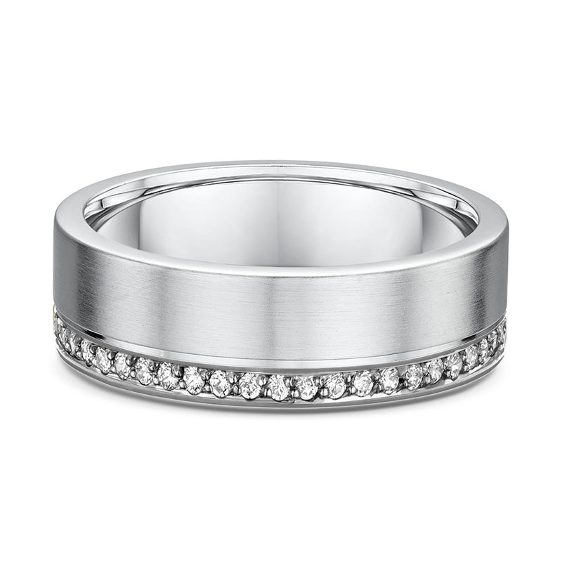 White Gold & White Diamonds – Men’s Ring