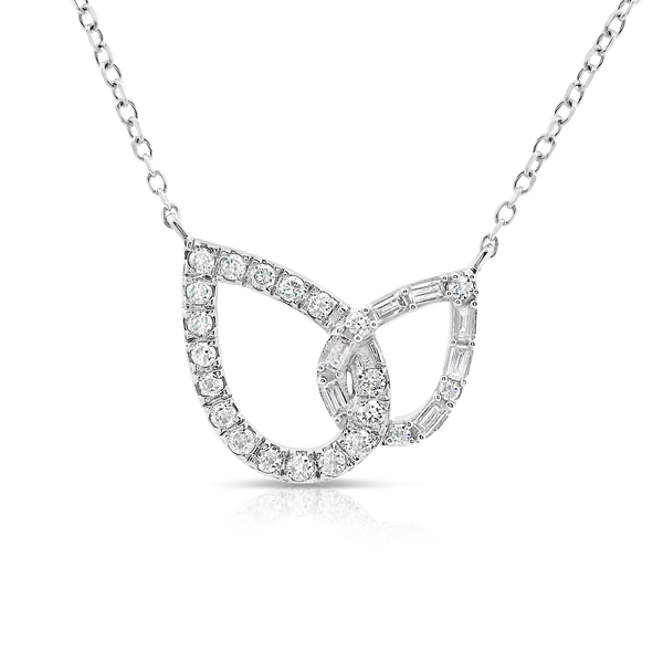 Joined Pear Shape Diamond Pendant