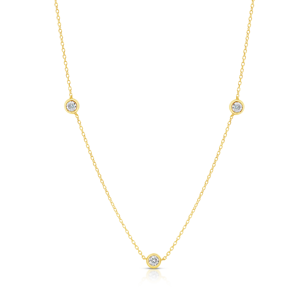 Yellow Gold Diamonds By The Yard Necklace