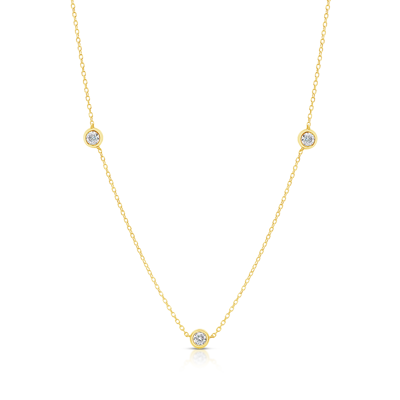 Yellow Gold Diamonds By The Yard Necklace