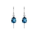 London Blue Topaz Shepherd Hook Earrings