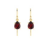 Garnet Shepherd Hook Earrings