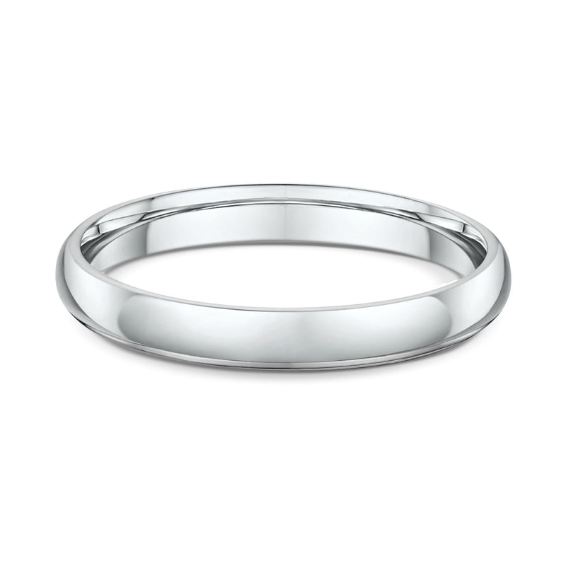 Classic 3mm – White Men’s Wedding Ring
