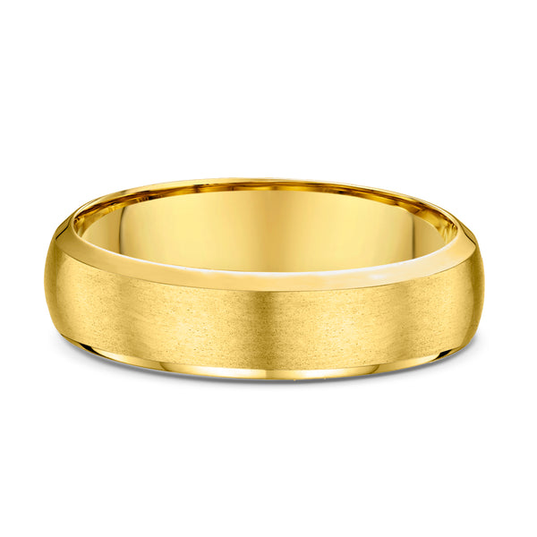 Brushed Yellow Metal - Men's Wedding Ring