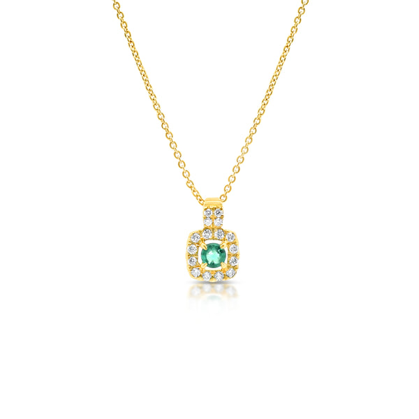 Emerald and Diamond Pendant