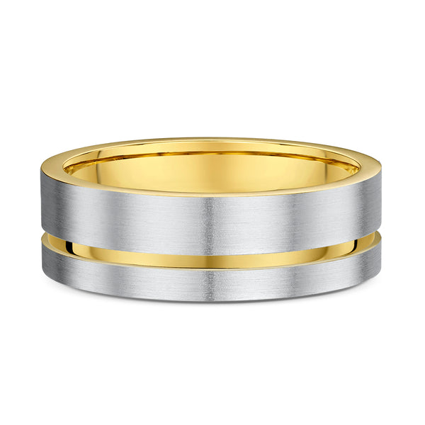 Yellow & White Gold – Men’s Wedding Ring